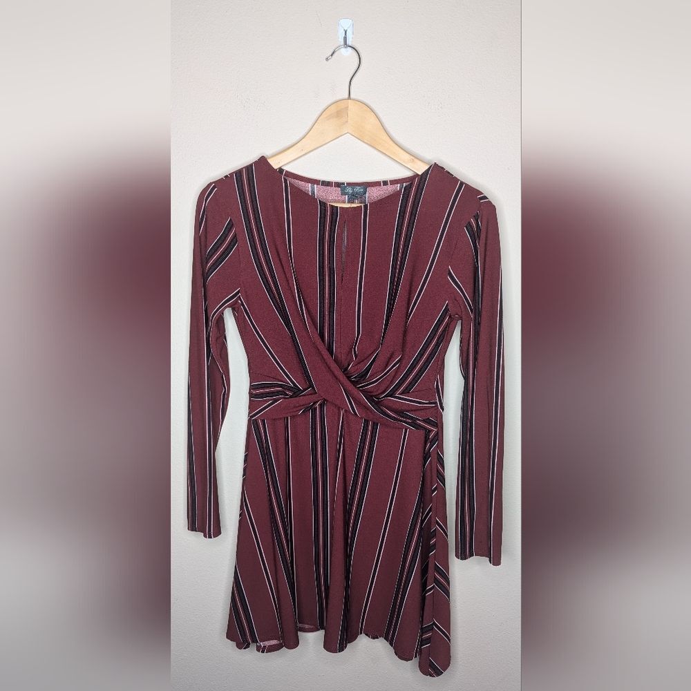 Lily Rose Women’s Red W/ Black White Stripes Sz. Small Dress